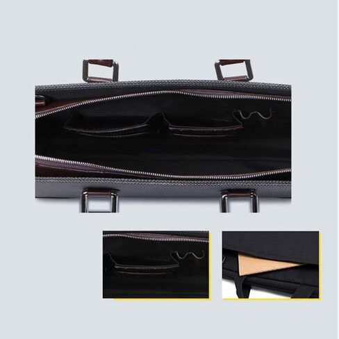 Briefcases for Men Mens Handbags Briefcase Business Removable Shoulder Strap for Business Travel Office in Kuwait