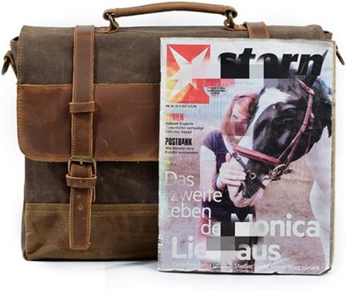 Briefcases for Men Laptop Briefcase Canvas Bag Waterproof Expandable Shoulder for Business Travel Office in Kuwait