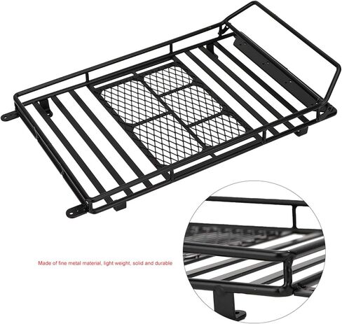 RC Car Roof Rack Luggage Carrier Tray with LED Light Bar for SCX10 CC01 TF2 1/10 RC Car in Saudi Arabia