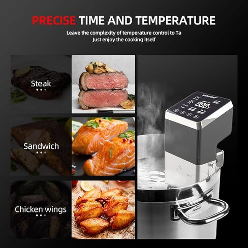 AnchorChef Immersion Circulator, Commercial Restaurant Sous Vide Machine，Large capacity sous vide, Fast-Heating，Sous vide cooker 1400W，With large Touchscreen Accurate Temperature Timer (110V) in Saudi Arabia