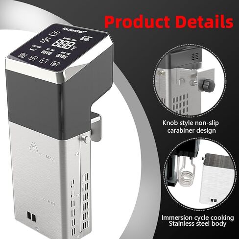 AnchorChef Immersion Circulator, Commercial Restaurant Sous Vide Machine，Large capacity sous vide, Fast-Heating，Sous vide cooker 1400W，With large Touchscreen Accurate Temperature Timer (110V) in Saudi Arabia