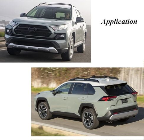 رف سقف القضبان المتقاطعة 2019-2025 لسيارة Toyota RAV4 Adventure TRD من الألومنيوم للطرق الوعرة باللون الأسود in Kuwait