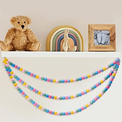 60 Pcs Large Hole Wooden Beads for Crafts, Light Color Wood Beads with Hole 10mm/0.39inch, 20mm/0.79inch Macrame Supplies for Holiday Party Macrame Hair Decorations DIY Jewelry Making in Saudi Arabia