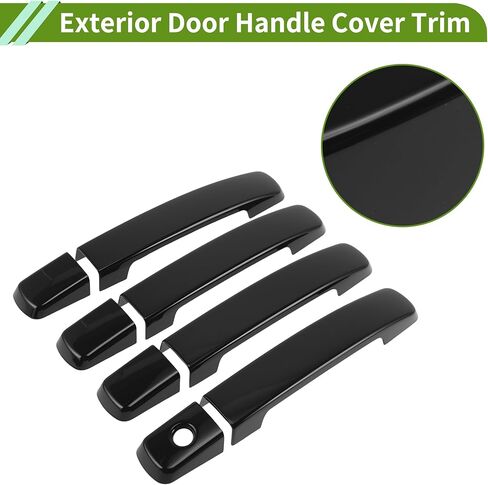 Exterior Door Handle Cover Trim for Nissan Frontier 2022-2025 Front Rear Door Handle Cover Set Glossy Black in Kuwait
