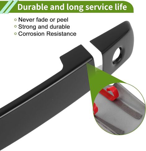 Exterior Door Handle Cover Trim for Nissan Frontier 2022-2025 Front Rear Door Handle Cover Set Glossy Black in Kuwait