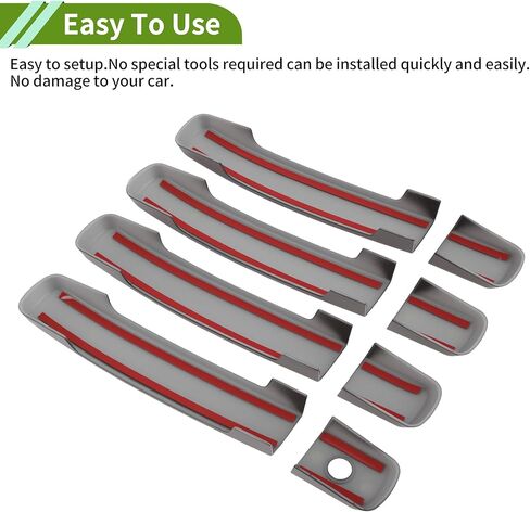 Exterior Door Handle Cover Trim for Nissan Frontier 2022-2025 Front Rear Door Handle Cover Set Glossy Black in Kuwait