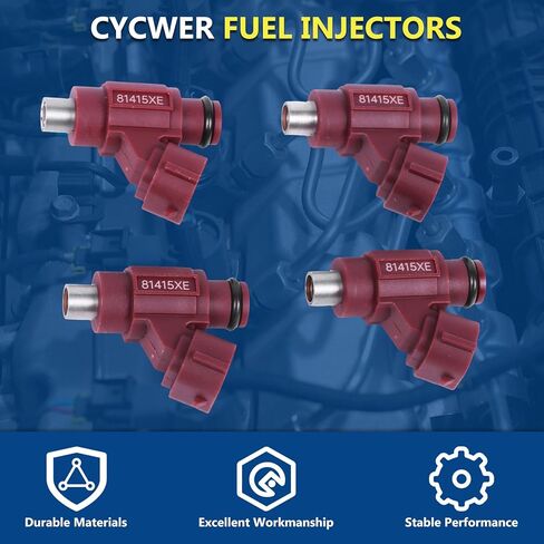 6ET-13761-00-00 4pcs Fuel Injectors Fit for YAMAHA Waverunner FZR FZS FX SVHO AR195 SX195 GP1800 (Need 4pcs Per Engine), Replace OE 6ET137610000 6ET-13761-00-00 in Kuwait