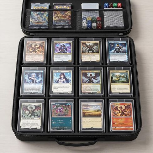 WOPITUES 16 Pack Trading Card Storage Box,Clear Card Box Holds 250 Unsleeved Cards,PET MTG Deck Box, Commander Deck Box for TCG/MTG/Magic,Sports Cards, Collectible Trading Cards in Saudi Arabia