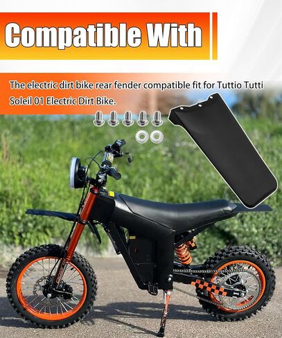 New Upgraded Electric Dirt Bike Rear Fender for Tuttio Tutti Soleil 01 | Mudguard Splash Mud Guard | Durable Weather-Resistant Protection in Saudi Arabia