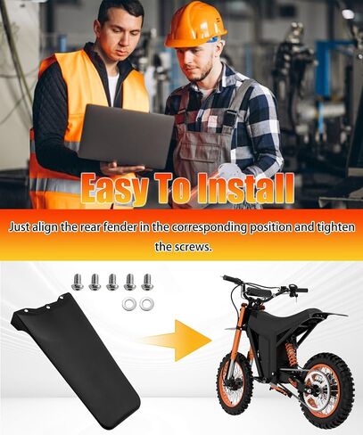 New Upgraded Electric Dirt Bike Rear Fender for Tuttio Tutti Soleil 01 | Mudguard Splash Mud Guard | Durable Weather-Resistant Protection in Saudi Arabia
