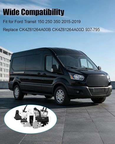 Sliding Door Latch Lock Actuator Cable Fit for Ford Transit-150 250 350 350HD Thomas Transit Liner Replace CK4Z61264A00B CK4Z61264A00D 937795, Right Passenger Side in Saudi Arabia