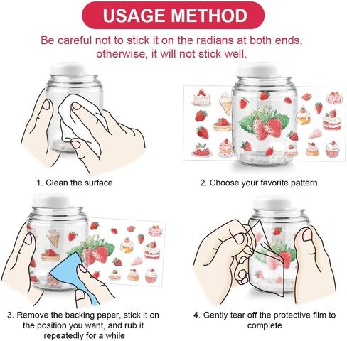 10 Sheets Strawberry UV DTF Wraps, UV DTF Cup Wraps Pink Strawberries Ice Cream Rub on Transfer Stickers Decal for 16 Oz Glass Cups Cups Container Decor in Kuwait