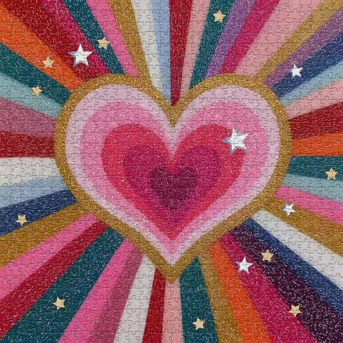 Valentines Day Puzzles for Adults 1000 Pieces, Romantic Heart Jigsaw Puzzles, Rainbow Love Puzzle, Challenging Hard Puzzles for Adults in Kuwait