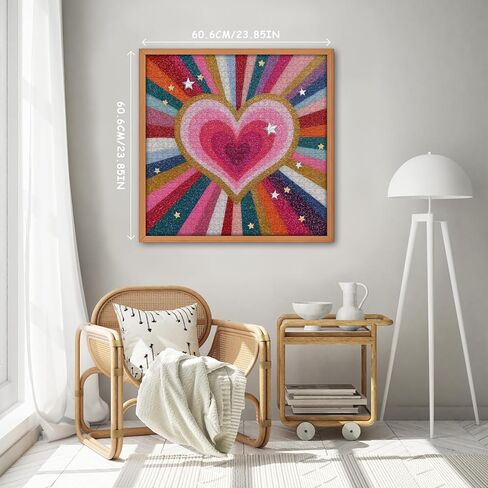 Valentines Day Puzzles for Adults 1000 Pieces, Romantic Heart Jigsaw Puzzles, Rainbow Love Puzzle, Challenging Hard Puzzles for Adults in Kuwait