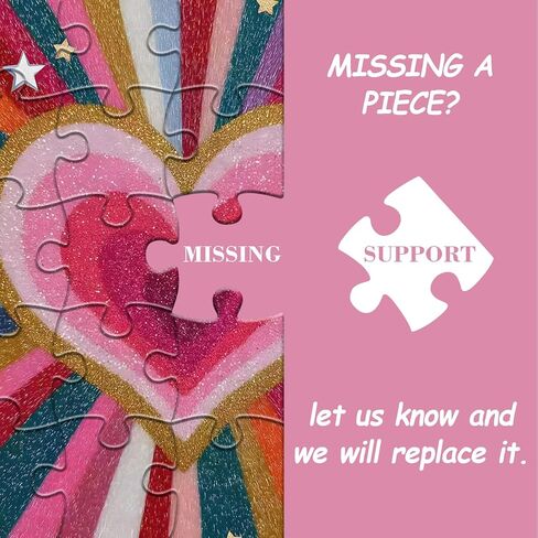 Valentines Day Puzzles for Adults 1000 Pieces, Romantic Heart Jigsaw Puzzles, Rainbow Love Puzzle, Challenging Hard Puzzles for Adults in Kuwait