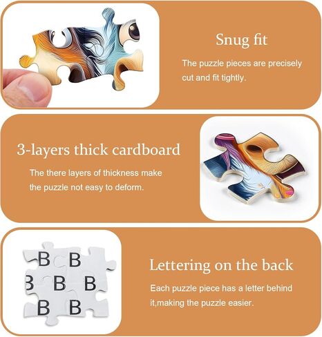 Funny Horse Puzzles for Adults 1000 Pieces, Nature Puzzle Farm Flower Cute Animal, Abstract Art Garden Challenge Jigsaw Puzzle in Kuwait