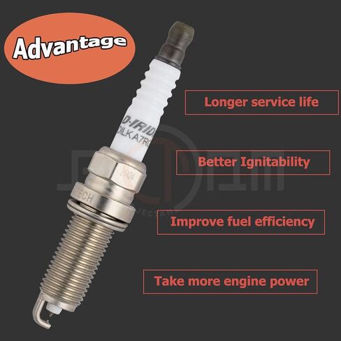Iridium Spark Plugs 4 Pack 12290-5A2-A01 DILKAR7G11GS Automotive Replacement Spark Plugs Compatible with Honda Accord Civic 2010-2019 CR-V 2015-2019 Fit for Acura ILX TLX 2015-2019 2.4L in Kuwait
