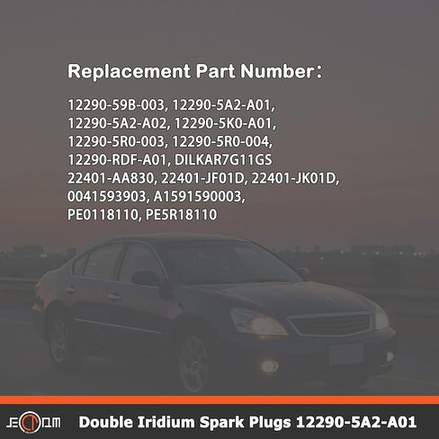 Iridium Spark Plugs 4 Pack 12290-5A2-A01 DILKAR7G11GS Automotive Replacement Spark Plugs Compatible with Honda Accord Civic 2010-2019 CR-V 2015-2019 Fit for Acura ILX TLX 2015-2019 2.4L in Kuwait
