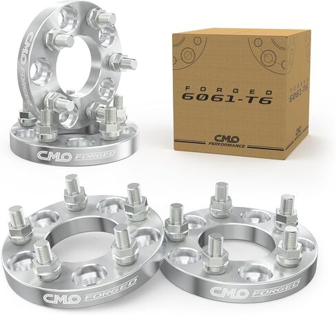Customadeonly 5x110 to 5x114.3 Wheel Adapters (4pcs) 65.1mm Center Bore M12x1.5 Lugs, 25mm (1") Thick, Enable 5x110 Hub to Mount 5x114.3 Wheels-Trimming Factory Studs May Required in Kuwait