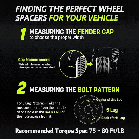 Customadeonly 5x110 to 5x114.3 Wheel Adapters (4pcs) 65.1mm Center Bore M12x1.5 Lugs, 25mm (1") Thick, Enable 5x110 Hub to Mount 5x114.3 Wheels-Trimming Factory Studs May Required in Kuwait