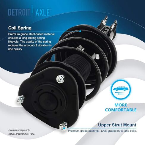محور ديترويت - دعامة أمامية يمين لسيارة Toyota Corolla 2003-2008 من جانب الركاب جاهزة للتركيب مع مجموعة زنبركية ملفوفة 2004 2005 2006 2007 استبدال مجموعة الصدمات الجاهزة للتركيب السريع in Kuwait