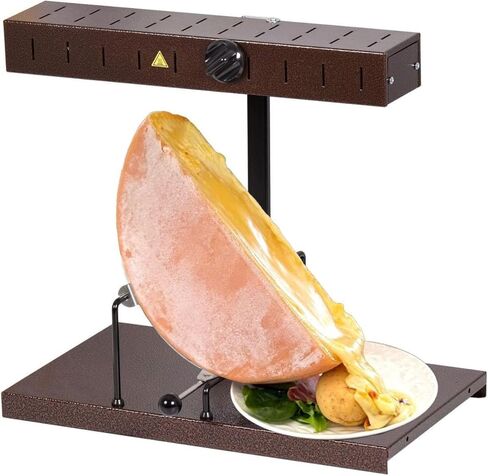 BRON COUCKE - Original Raclette Cheese Melter "Alpage" Black - Traditional French Raclette for Half Wheel - Commercial and Home Use - Adjustable Heating Rod - 110V - Made in France in Kuwait
