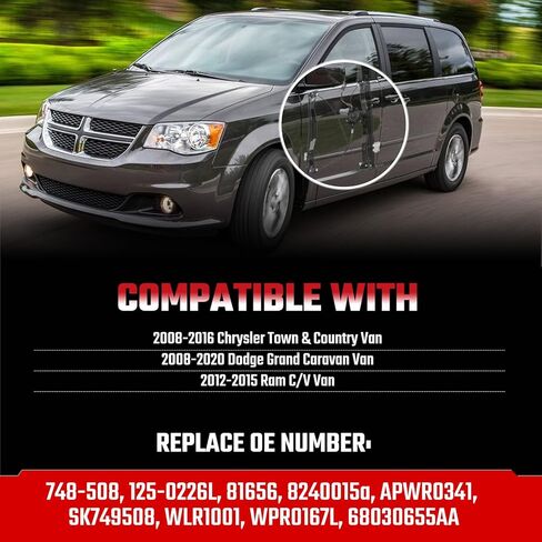 748-508 Front Left Driver Side Power Window Regulator with Motor Assembly Compatible with Dodge Grand Caravan 2008-2020 Chrysler Town & Country 2008-2016 Ram C/V 2012-2015 68030655AA in Saudi Arabia