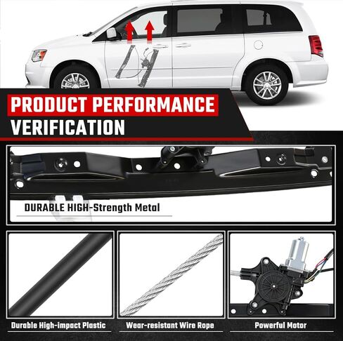 748-508 Front Left Driver Side Power Window Regulator with Motor Assembly Compatible with Dodge Grand Caravan 2008-2020 Chrysler Town & Country 2008-2016 Ram C/V 2012-2015 68030655AA in Saudi Arabia