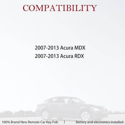 استبدال جهاز التحكم عن بعد لمفتاح MechanMagic يناسب Acura MDX RDX 2007-2013 مفتاح التحكم عن بعد للدخول بدون مفتاح FCC ID: N5F0602A1A P/N:35111-STX-316 4 أزرار in Kuwait