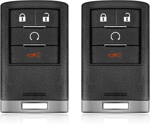 Car Key Fob Remote Keyless Entry Control OUC6000066 315MHz 4 Button Replacement for 2007-2014 Cadillac Escalade ESV EXT - 2 Pack in Kuwait