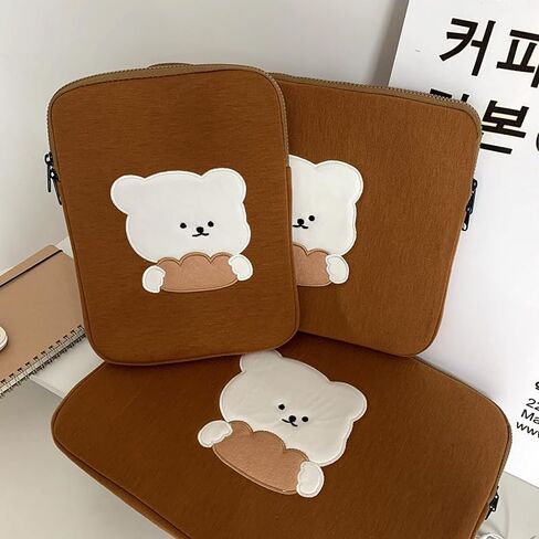 Women' s Fairycore Pattern Zipper 11-15 Inch Tablet Liner Bag Y2k Kawaii Laptop Sleeve Teens Preppy Laptop Case (15 Inch,Brown) in Saudi Arabia