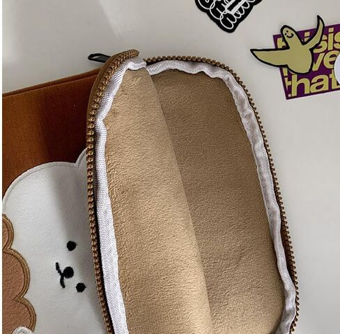 Women' s Fairycore Pattern Zipper 11-15 Inch Tablet Liner Bag Y2k Kawaii Laptop Sleeve Teens Preppy Laptop Case (15 Inch,Brown) in Saudi Arabia
