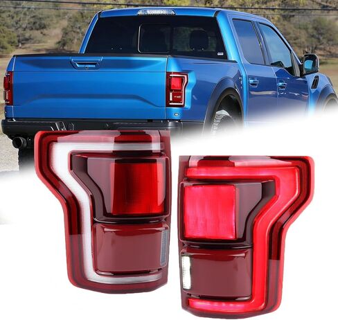 Halogen Upgrade Full LED Raptor style Tail Lights Rear Lamps Assembly Compatible for 2015-2020 Ford F150 FL3Z13405A FL3Z13404A JL3Z13405H JL3Z13404H FO2800239 FO2801239 FO2800265 FO2801265 in Saudi Arabia