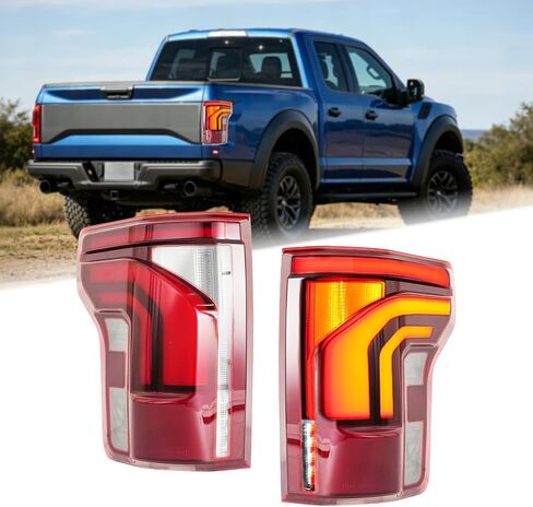 Halogen Upgrade Full LED Raptor style Tail Lights Rear Lamps Assembly Compatible for 2015-2020 Ford F150 FL3Z13405A FL3Z13404A JL3Z13405H JL3Z13404H FO2800239 FO2801239 FO2800265 FO2801265 in Saudi Arabia