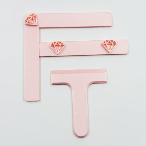 3Pcs Diamond Painting Alignment Ruler Set, Canvas Positioning Tool for Round & Square Diamonds, Includes Horizontal Ruler Right Angle Ruler & Pusher (Purple) in Saudi Arabia
