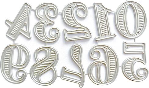 Numbers Embossing Cutting Dies Number Die Cuts for Greeting Card Wedding Invitation Making Scrapbooking Photo Album Carbon Steel in Saudi Arabia