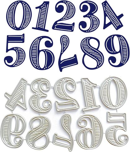 Numbers Embossing Cutting Dies Number Die Cuts for Greeting Card Wedding Invitation Making Scrapbooking Photo Album Carbon Steel in Saudi Arabia