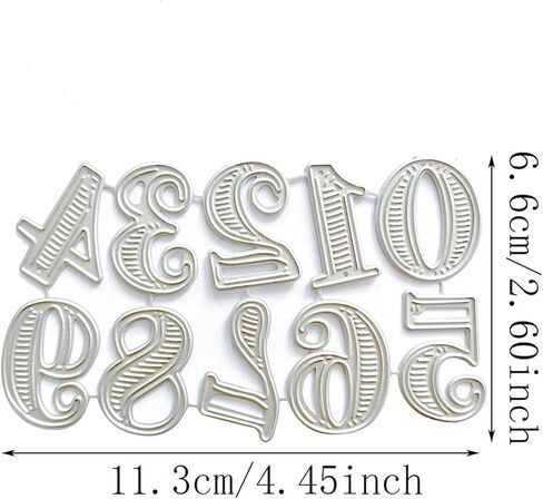 Numbers Embossing Cutting Dies Number Die Cuts for Greeting Card Wedding Invitation Making Scrapbooking Photo Album Carbon Steel in Saudi Arabia