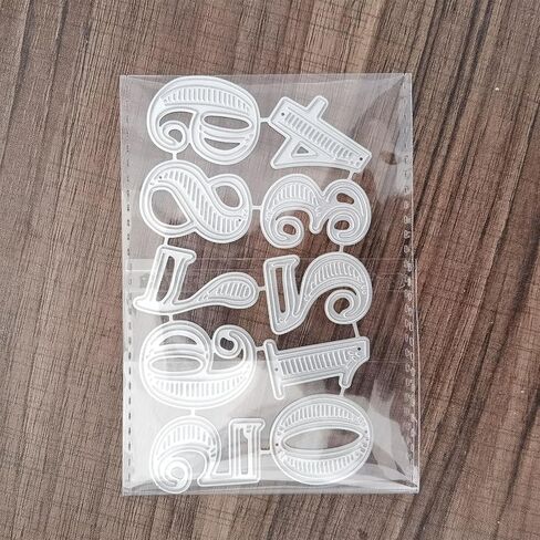 Numbers Embossing Cutting Dies Number Die Cuts for Greeting Card Wedding Invitation Making Scrapbooking Photo Album Carbon Steel in Saudi Arabia