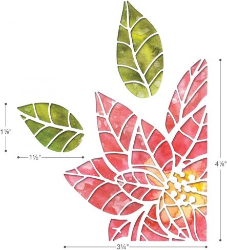 Sizzix Poinsettia Pieces by Tim Holtz Dies, Multicolor in Saudi Arabia