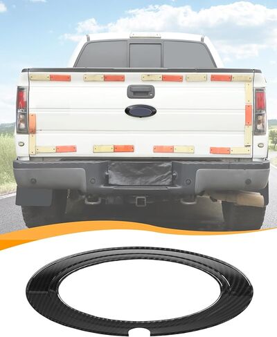 Hoolcar ماتي الأسود الباب الخلفي شعار غطاء الكسوة صالح لل 2009-2014 فورد F150 F-150 رابتور الخلفي الجذع شعار عودة شارة الديكور غطاء in Kuwait
