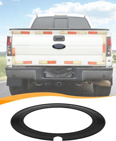 Hoolcar ماتي الأسود الباب الخلفي شعار غطاء الكسوة صالح لل 2009-2014 فورد F150 F-150 رابتور الخلفي الجذع شعار عودة شارة الديكور غطاء in Kuwait