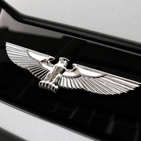 Eagle Metal car Emblem,Auto Emblem,3D Hawk Animal Decoration Metal car Sticker- Rear car Tail Decoration Sticker (Silver) in Saudi Arabia