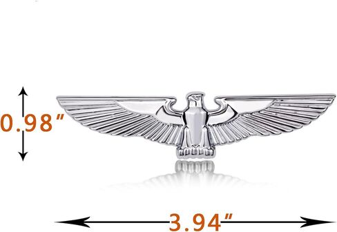 Eagle Metal car Emblem,Auto Emblem,3D Hawk Animal Decoration Metal car Sticker- Rear car Tail Decoration Sticker (Silver) in Saudi Arabia