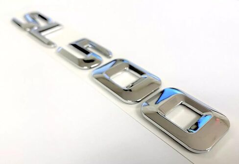 One Pc 1998-2013 SL500 Letter Rear Trunk Emblem Badge Numbers Decal Nameplate Sticker (Silver) in Saudi Arabia
