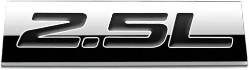 2Pcs 3D Polished Chrome 2.5L Letter Car Emblem Trunk Lid Sport Decal Car Badge Scratch Masking Sticker 2.5L (Silver&Black) in Kuwait