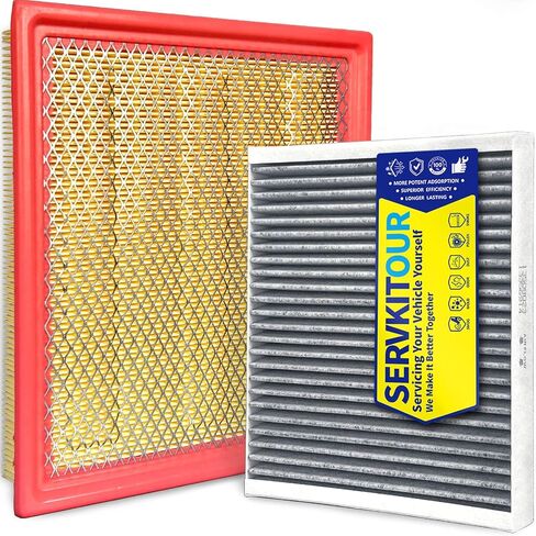 Engine Cabin Air Filter Set for Colorado (2015-2022) 3.6L/2.8L/2.5L, for Canyon (2015-22) 3.6L/2.8L/2.5L Only, NOT for 2.7L, Replace 94775933, 23248945, 13508023 in Saudi Arabia