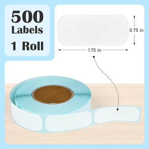 THEBLUETOUCH 500 pcs Dissolvable Food Labels - 0.75" x 1.75" Water Dissolving Labels, No Residue for Meal Prep & Food Storage Containers in Saudi Arabia