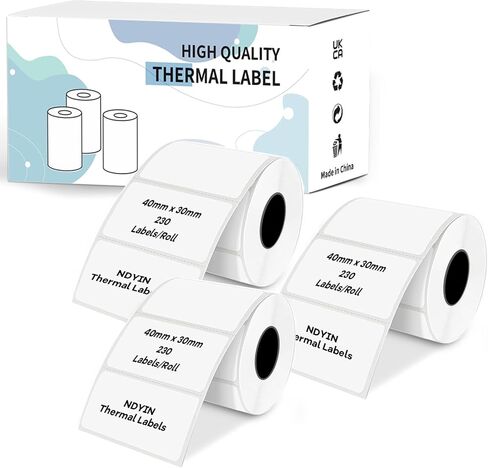 3 Rolls Label Tapes for NDYIN N20 Label Maker,1.97"x1.18"(50x30mm), 230 Labels/Roll for Address, Mailing, Logo, Business, Name Tag in Saudi Arabia