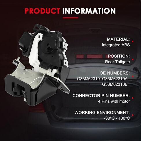 مشغل مزلاج قفل الباب الخلفي من CCIYU متوافق مع Mazda 3 2010 11 12 13 14 2015، لمازدا CX-5 2013-2016، لمازدا CX-9 2016-2019 يستبدل G33M62310 in Kuwait
